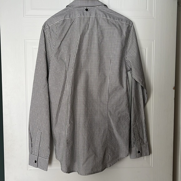 Black white checkered men’s button down shirt - Picture 2 of 2